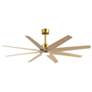 1_64" Matthews Ariella Brushed Brass and Light Maple LED Ceiling Fan