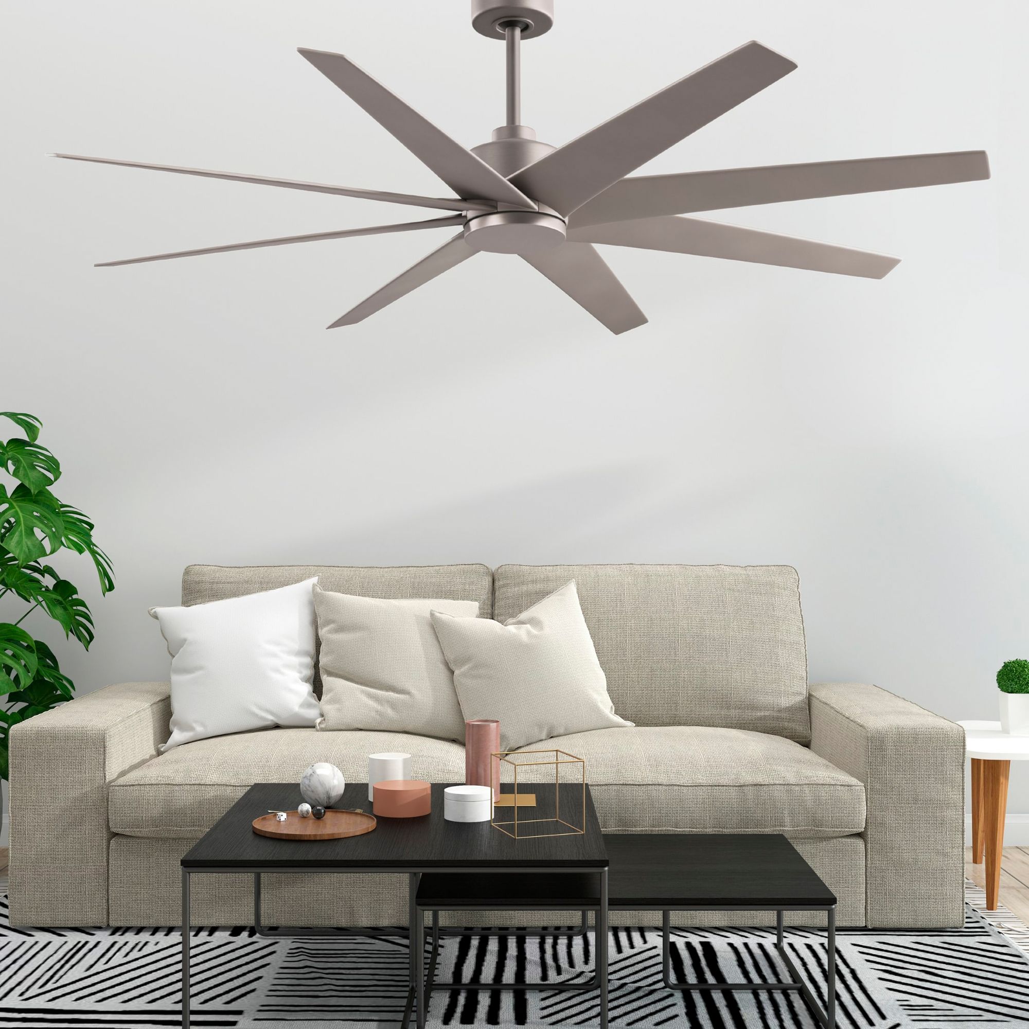 Image 2 64" Matthews Ariella Brushed Nickel Ceiling Fan more views