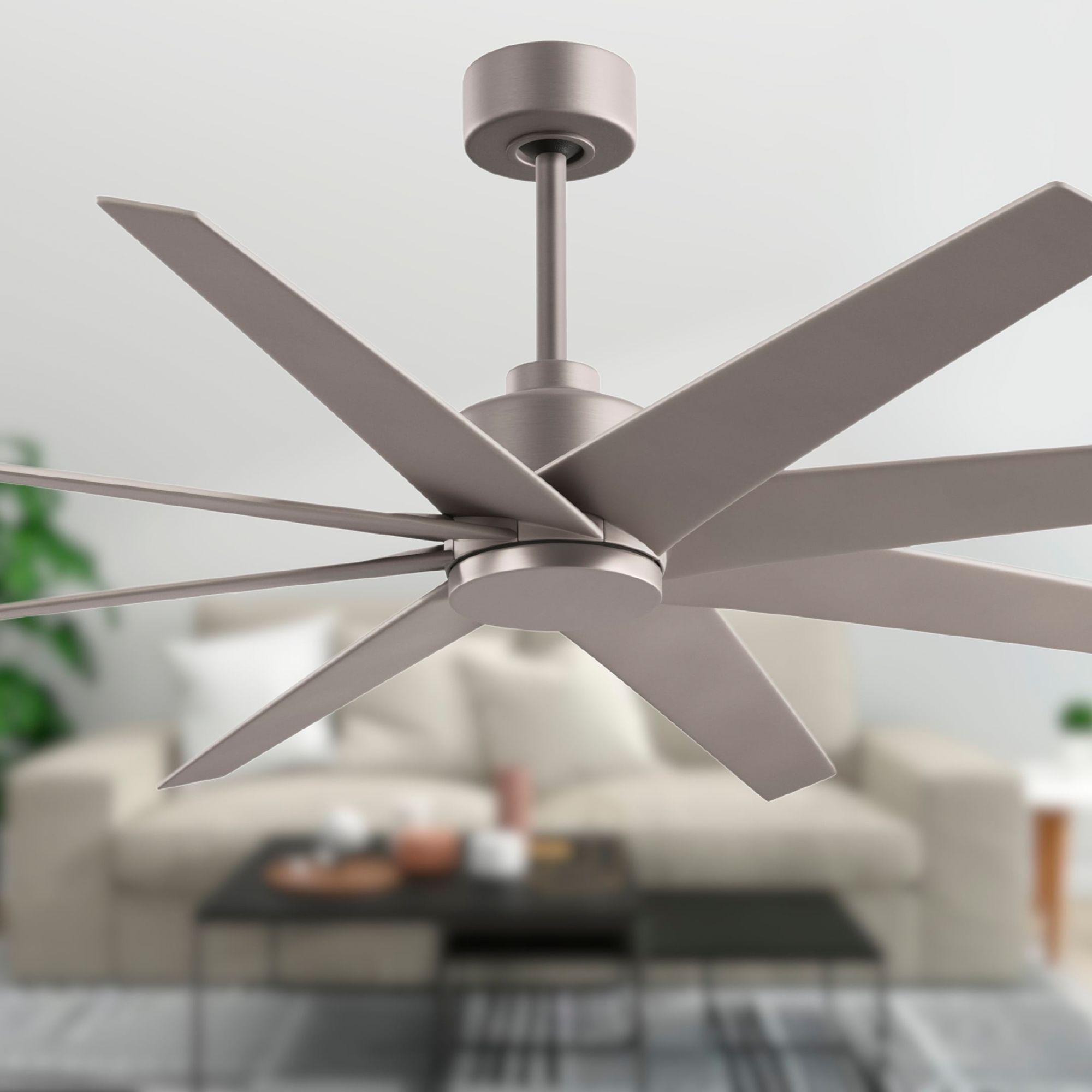 Image 3 64" Matthews Ariella Brushed Nickel Ceiling Fan more views