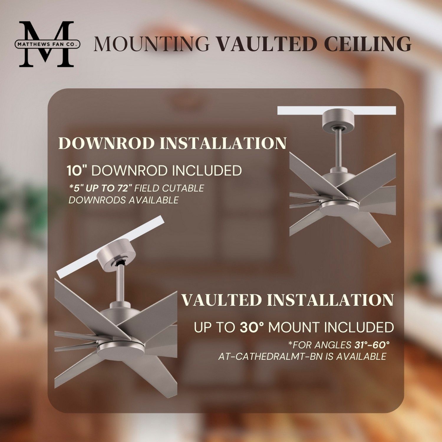 64" Matthews Ariella Brushed Nickel Ceiling Fan