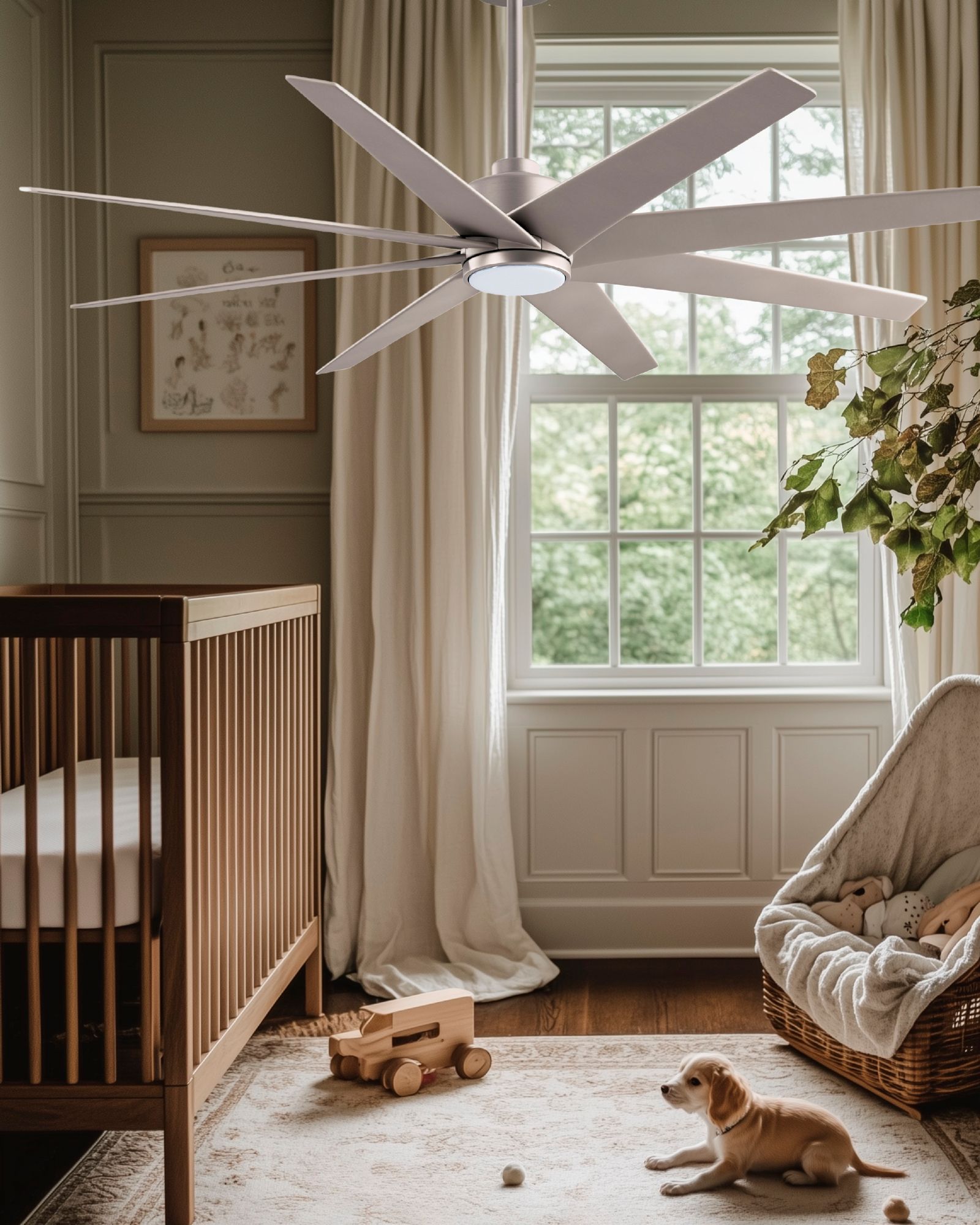 Image 3 64" Matthews Ariella Brushed Nickel LED Ceiling Fan more views