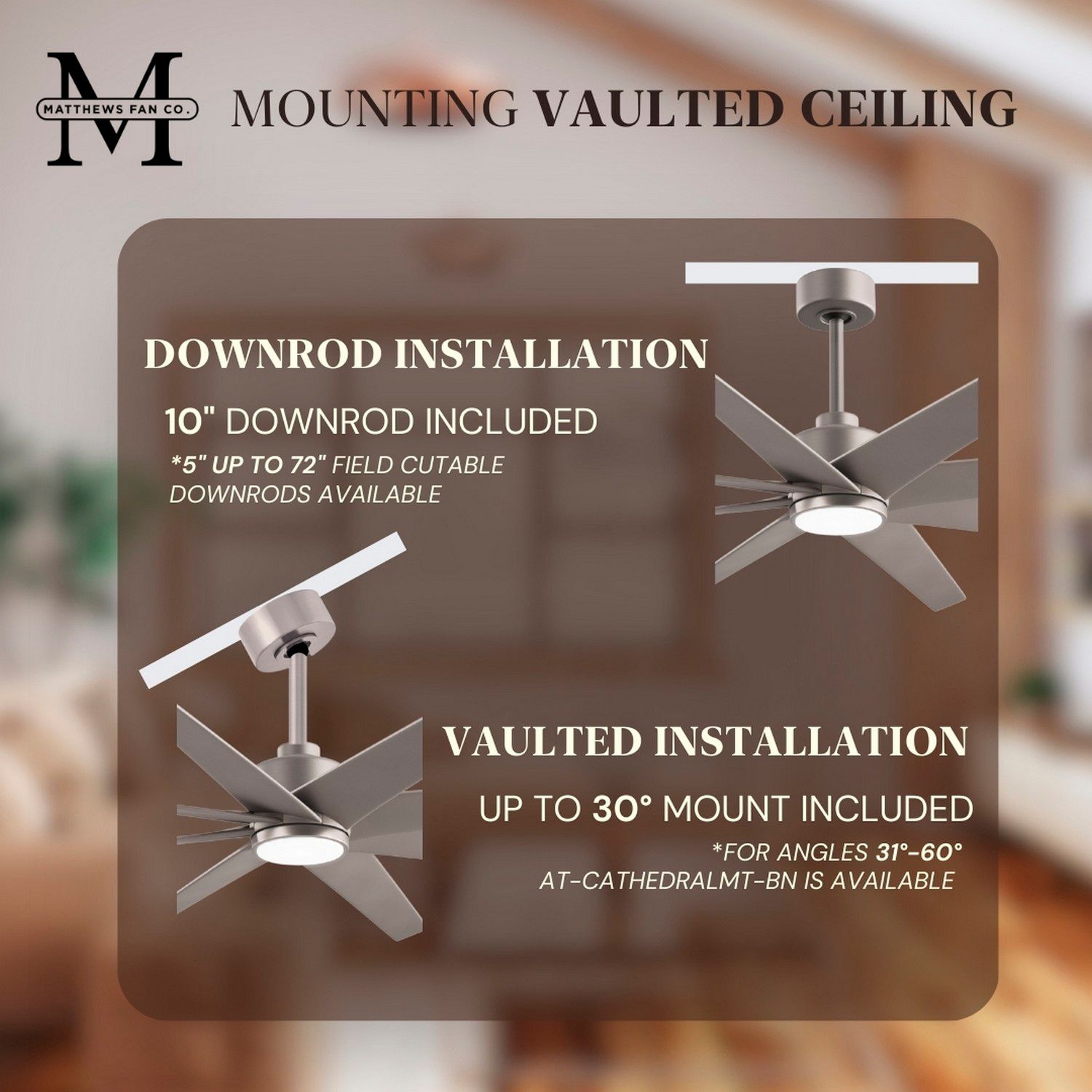 64" Matthews Ariella Brushed Nickel LED Ceiling Fan