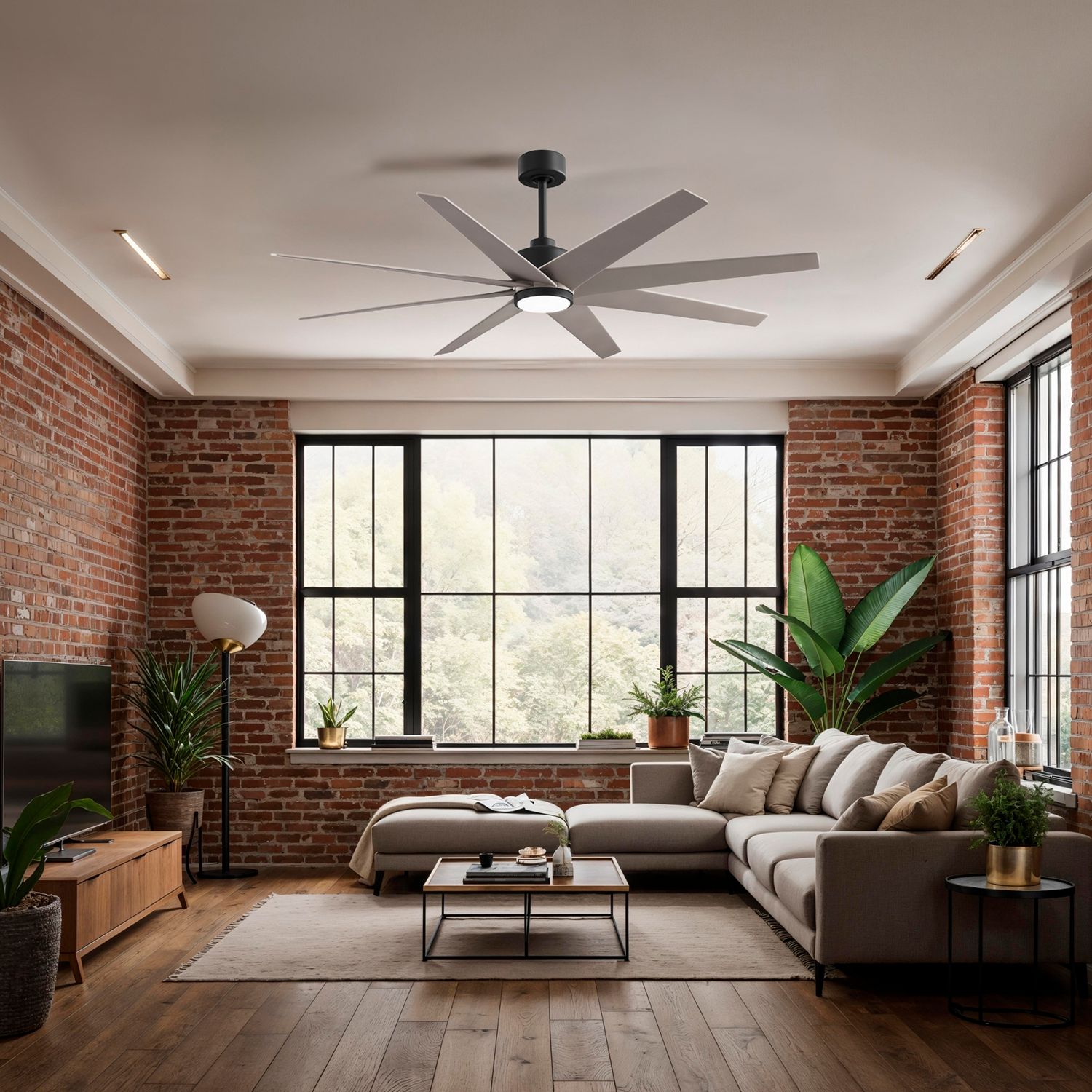 Image 4 64" Matthews Ariella Matte Black and Brushed Nickel LED Ceiling Fan more views
