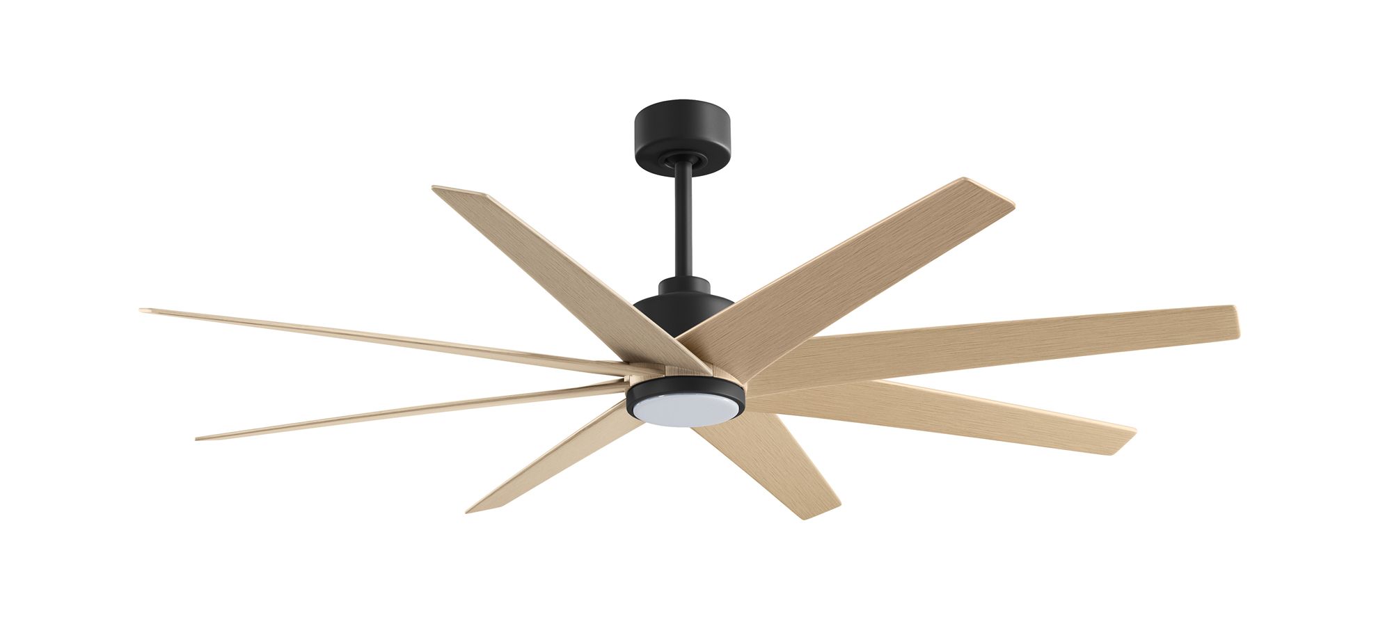 Image 2 64" Matthews Ariella Matte Black and Light Maple LED Ceiling Fan more views