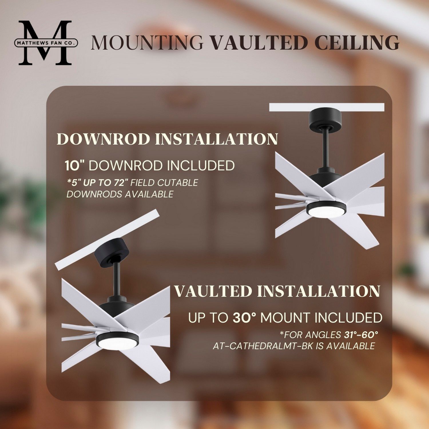 Image 7 64" Matthews Ariella Matte Black and Matte White LED Ceiling Fan more views