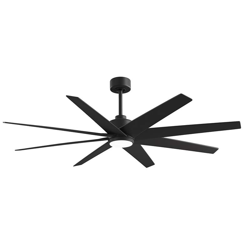 Image 1 64" Matthews Ariella Matte Black LED Ceiling Fan