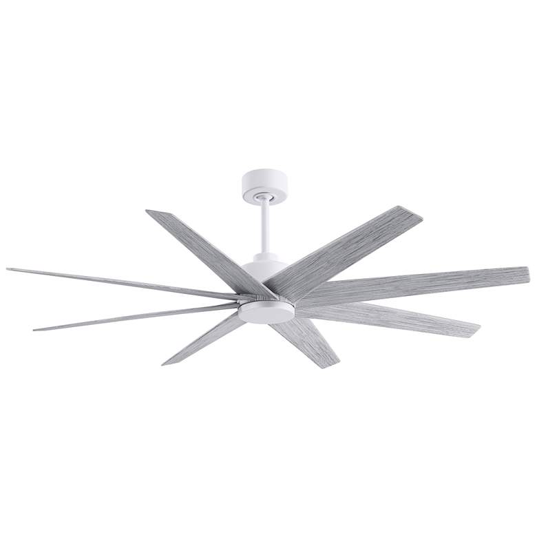 Image 1 64" Matthews Ariella Matte White and Barn Wood Ceiling Fan
