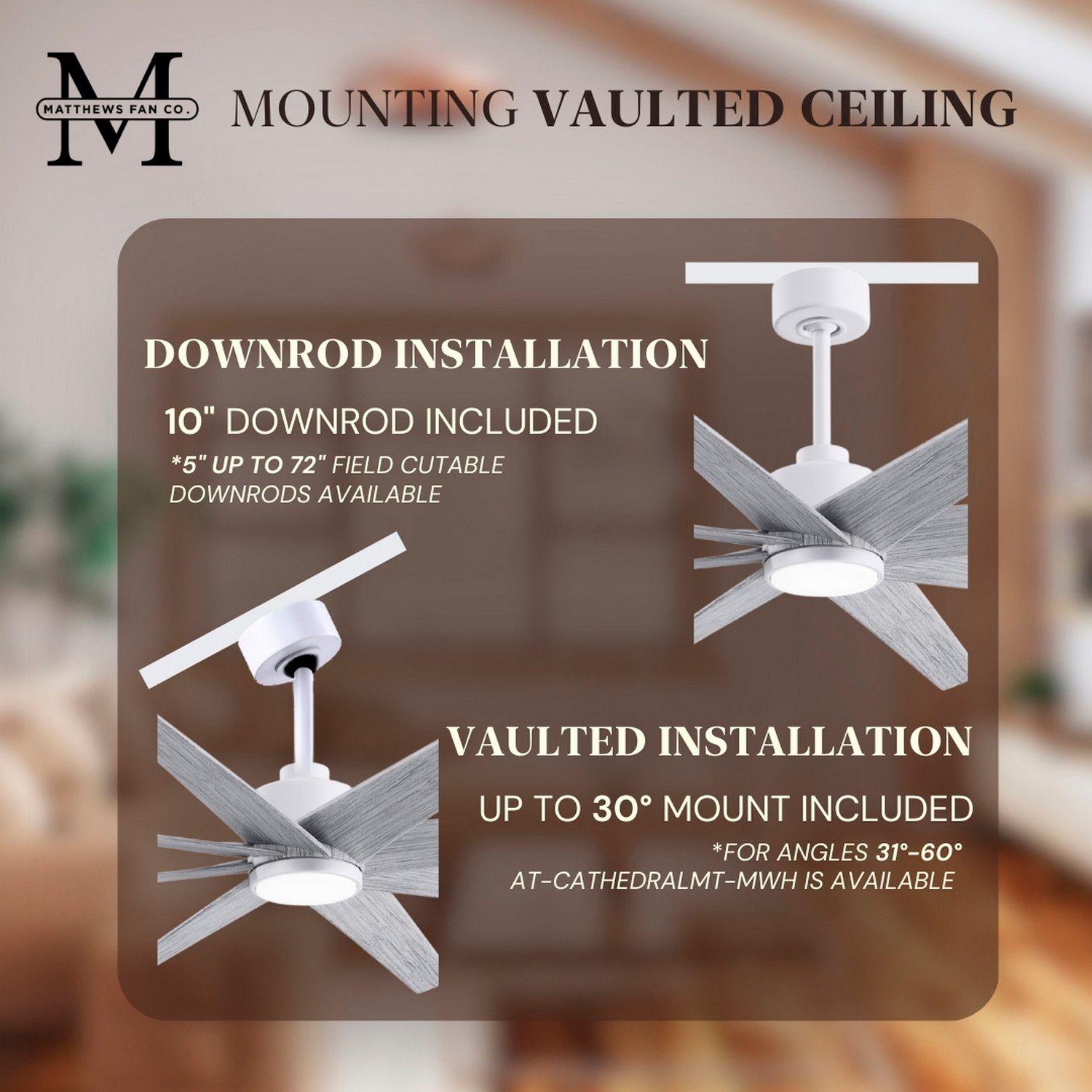 Image 7 64" Matthews Ariella Matte White and Barn Wood LED Ceiling Fan more views