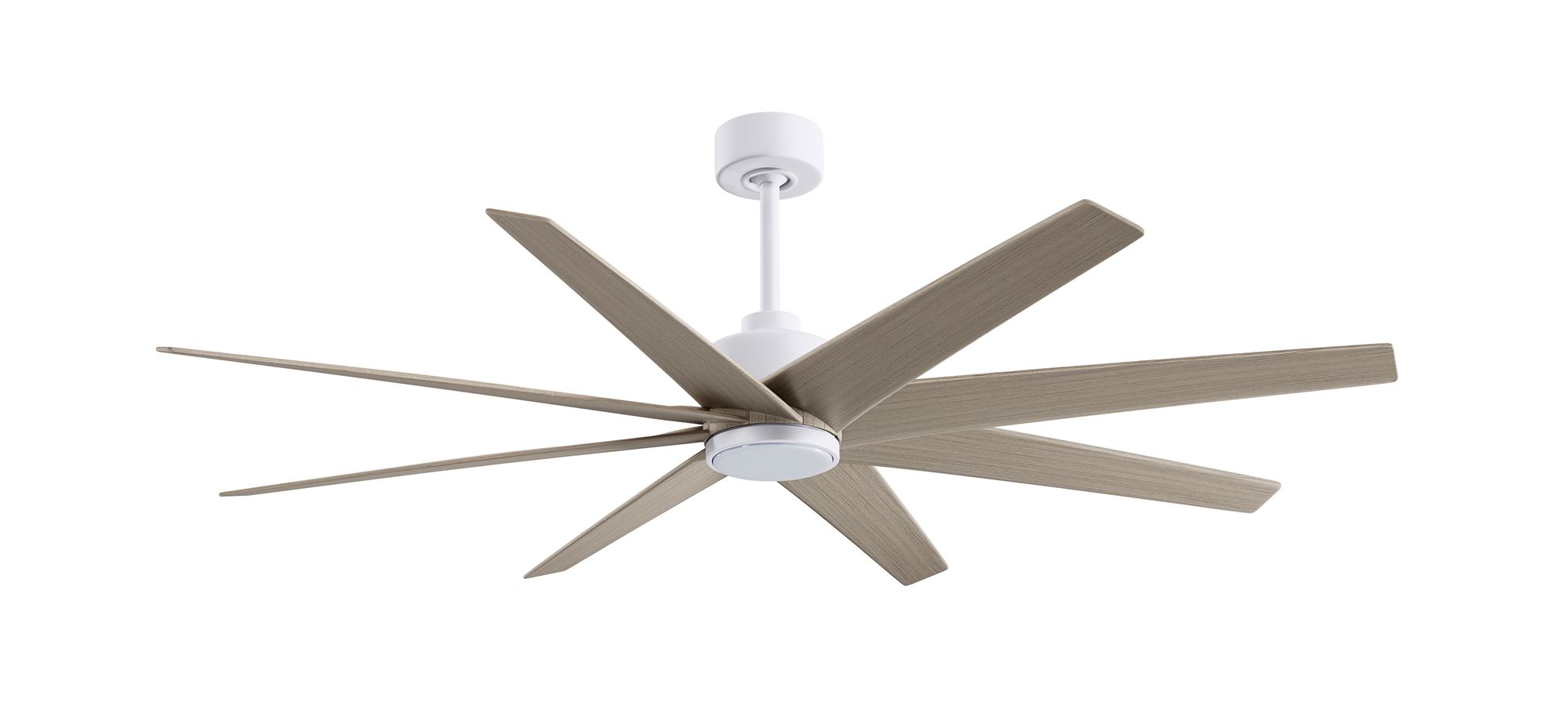 Image 2 64" Matthews Ariella Matte White and Gray Ash LED Ceiling Fan more views