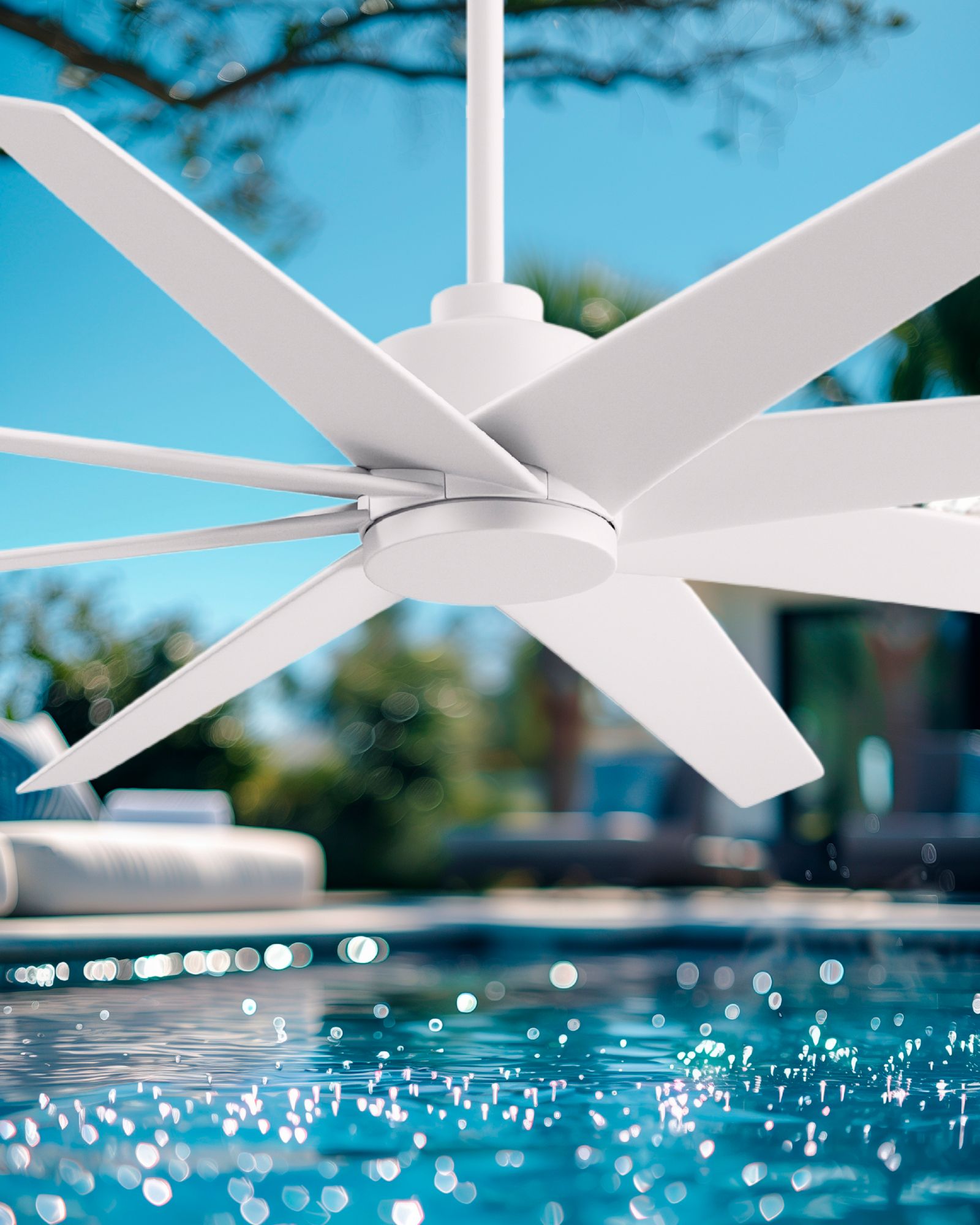 Image 2 64" Matthews Ariella Matte White Ceiling Fan more views