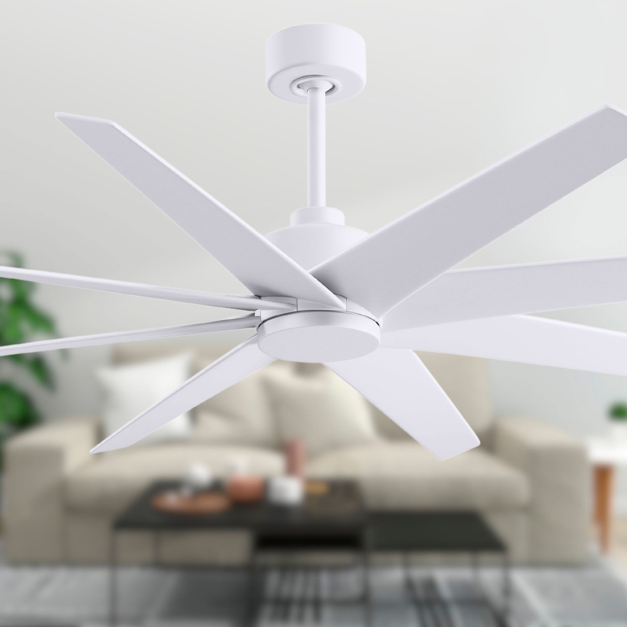 Image 4 64" Matthews Ariella Matte White Ceiling Fan more views
