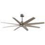 1_64" Matthews Ariella Nickel Ceiling Fan with Gray Ash Blades