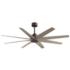 64" Matthews Ariella Textured Bronze and Gray Ash Ceiling Fan