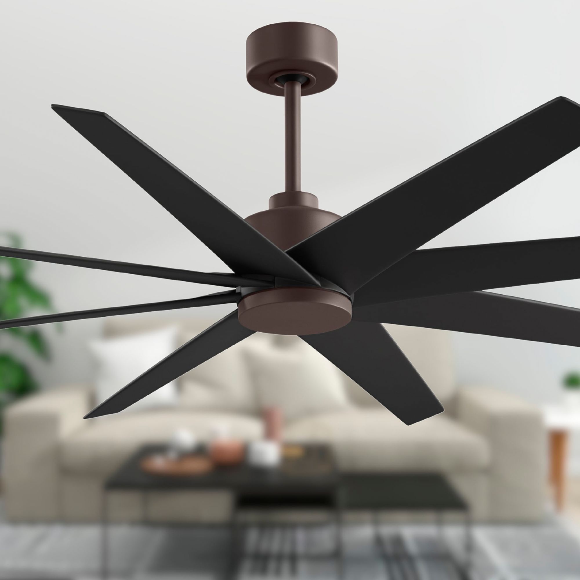 Image 3 64" Matthews Ariella Textured Bronze and Matte Black Ceiling Fan more views
