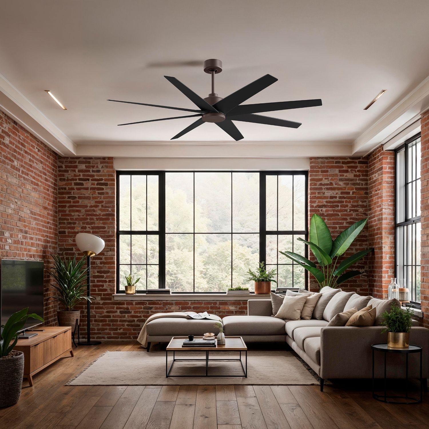 Image 4 64" Matthews Ariella Textured Bronze and Matte Black Ceiling Fan more views