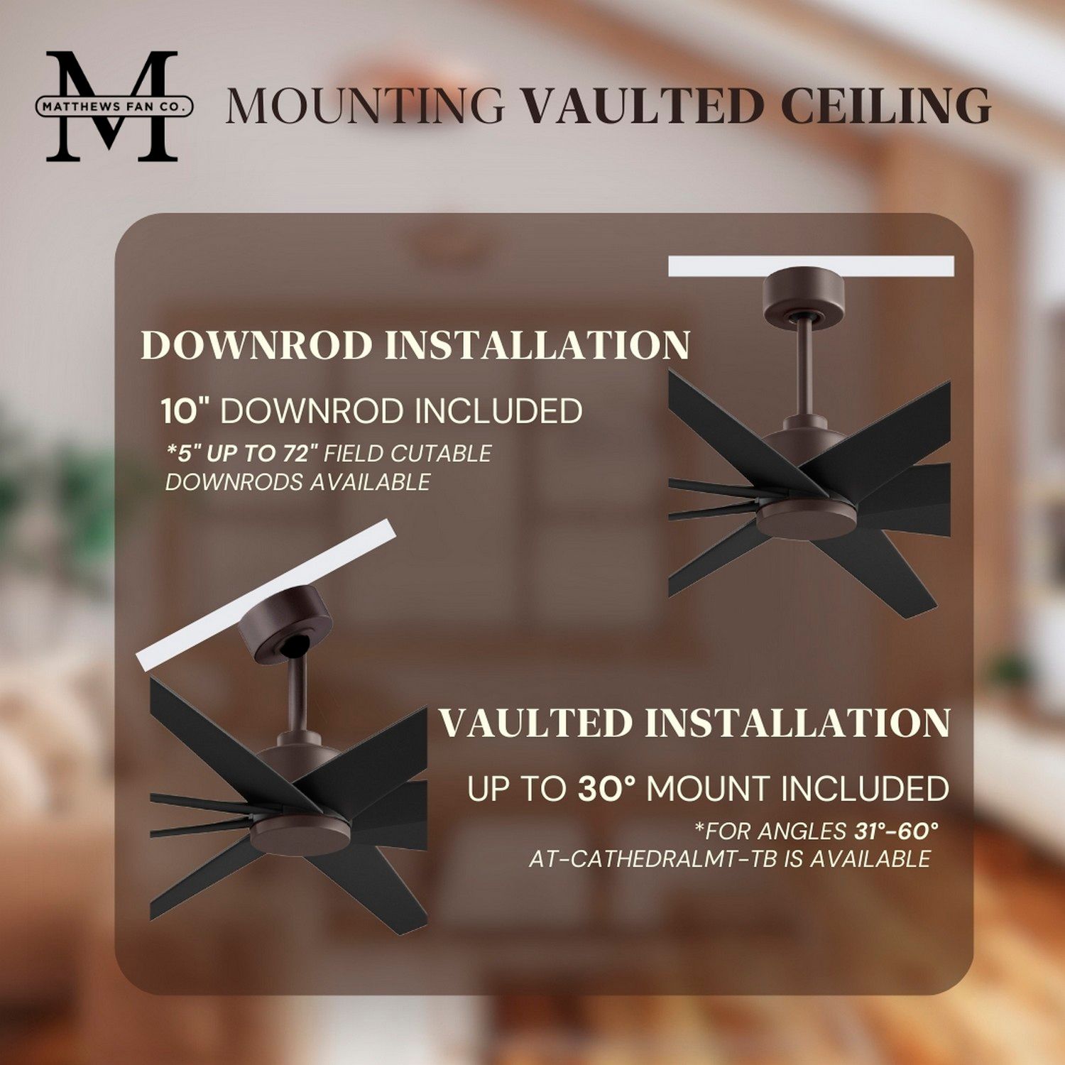 64" Matthews Ariella Textured Bronze and Matte Black Ceiling Fan