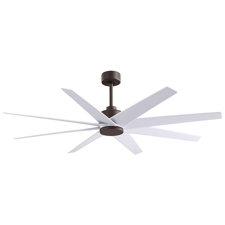 Image 1 64" Matthews Ariella Textured Bronze and Matte White Ceiling Fan