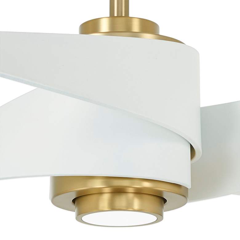 Image 3 64 inch Minka Aire Artemis IV Brass and White LED Ceiling Fan with Remote more views