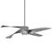 64" Minka Aire Artemis IV Brushed Nickel DC Ceiling Fan with Remote
