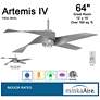 7_64" Minka Aire Artemis IV Brushed Nickel DC Ceiling Fan with Remote more views