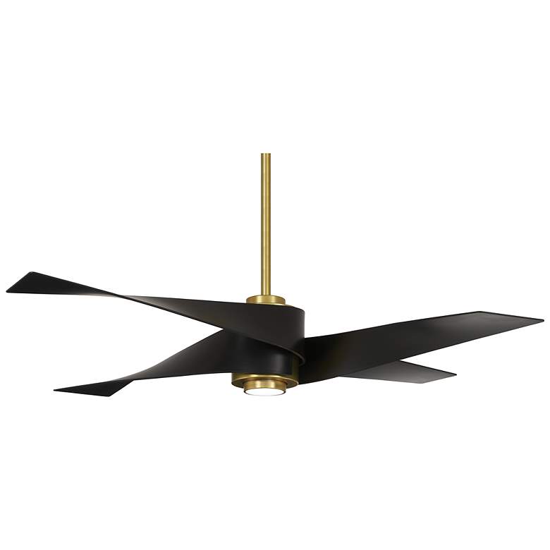 Image 2 64" Minka Aire Artemis IV Soft Brass DC Modern Ceiling Fan with Remote