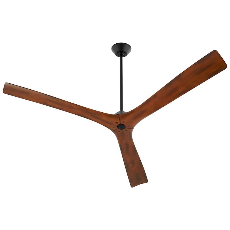 Image 1 64" Oxygen Mecca Black and Walnut Damp Rated Smart Ceiling Fan