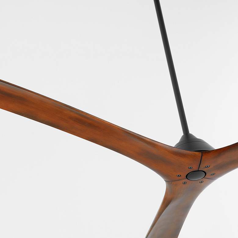 Image 3 64" Oxygen Mecca Black and Walnut Damp Rated Smart Ceiling Fan more views