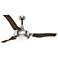 64" Perseus Brushed Nickel LED Damp Ceiling Fan with Wall Control