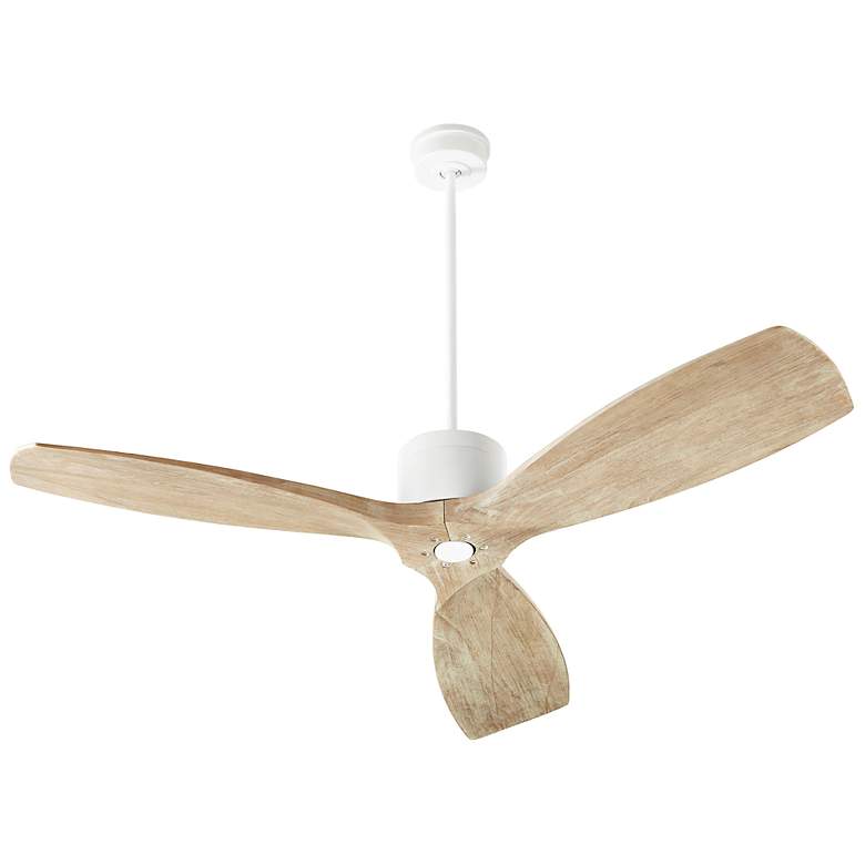 Image 1 64" Quorum Lurus Studio White and Weathered Gray Ceiling Fan