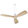 1_64" Quorum Lurus Studio White and Weathered Gray Ceiling Fan