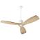 64" Quorum Lurus Studio White and Weathered Gray Ceiling Fan