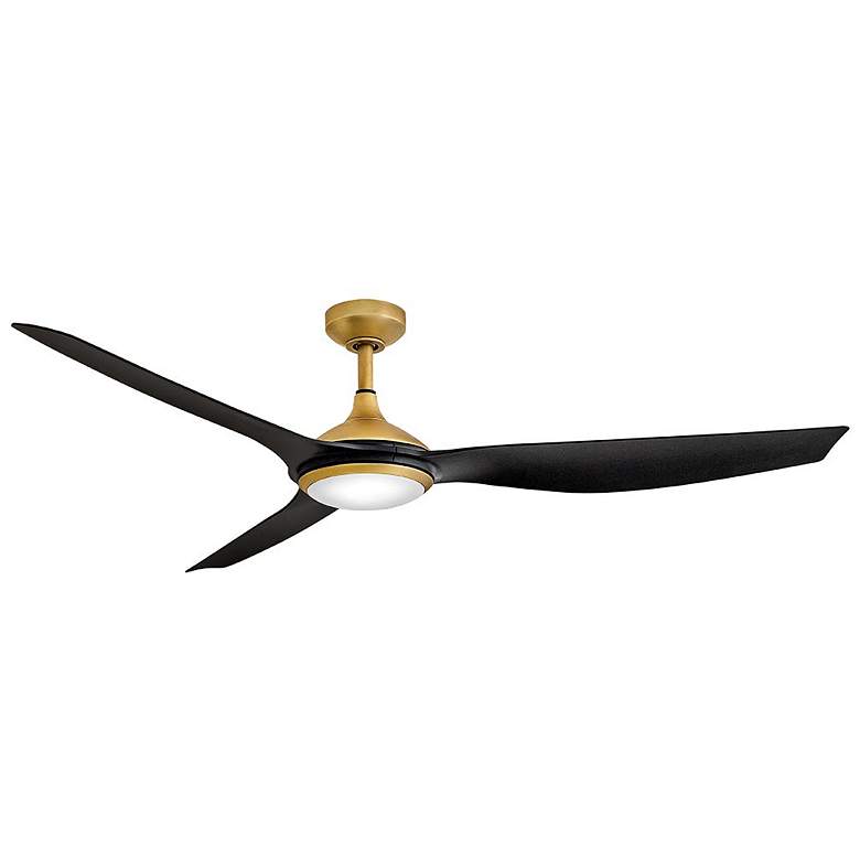 Image 1 64" Talan Heritage Brass and Black LED Smart Ceiling Fan