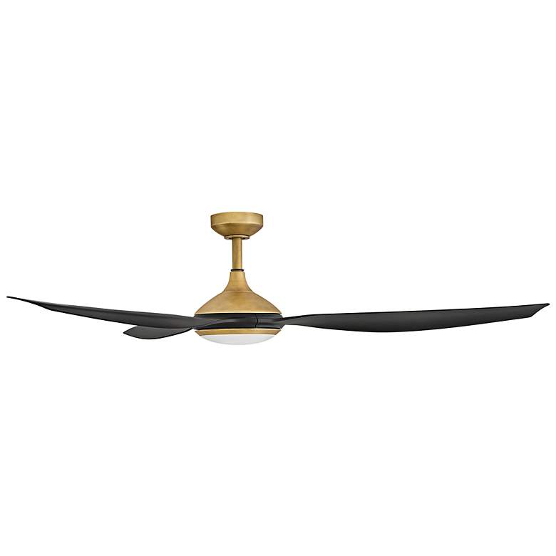 Image 4 64" Talan Heritage Brass and Black LED Smart Ceiling Fan more views