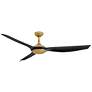 5_64" Talan Heritage Brass and Black LED Smart Ceiling Fan more views