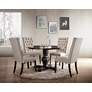 1_Carson 47 1/4"W Espresso Wood Round Dining Pedestal Table in scene