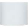 64409 - White Sandstone Line Fabric Drum Lamp Shade