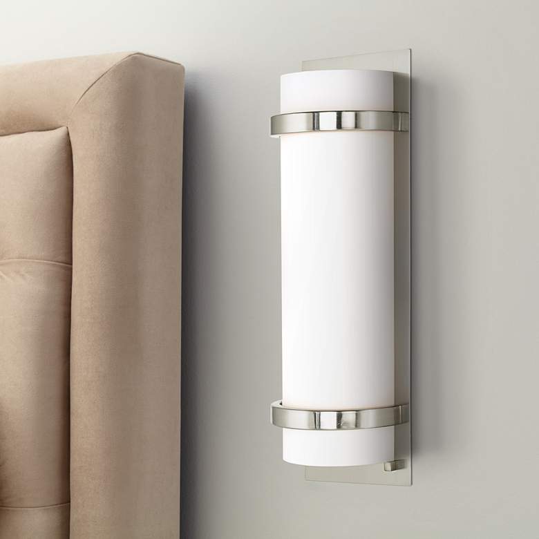 Image 1 Minka Lavery Contemporary 17 inchH Brushed Nickel Wall Sconce in scene