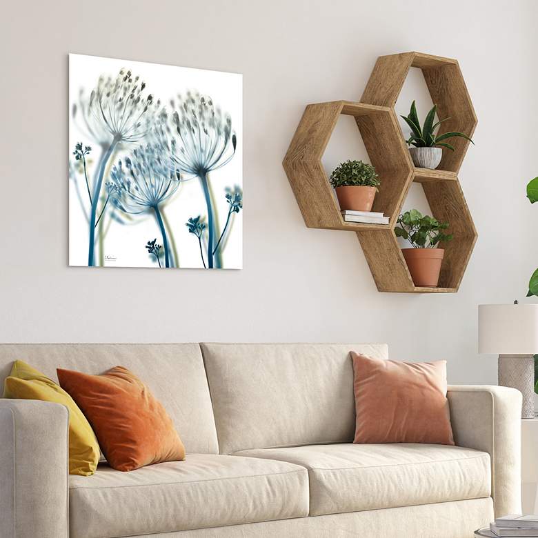Image 1 Unfocused Beauty II 24" Square Glass Graphic Wall Art in scene