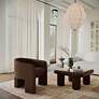 1_Memphis 33 1/2"W Gloss Chocolate Brown Square Coffee Table in scene