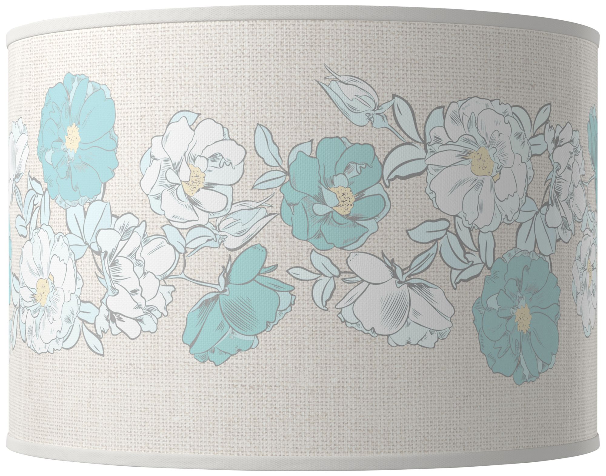 Color Plus Ovo 28 1/2" High Rose Bouquet Shade Cay Blue Table Lamp