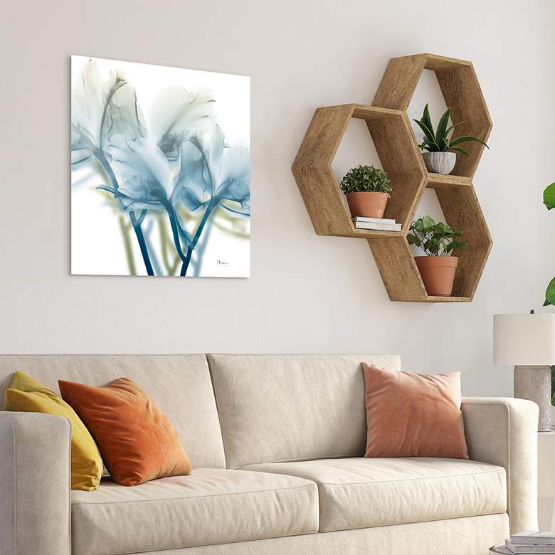 Image 1 Unfocused Beauty 3 24" Square Glass Graphic Wall Art in scene