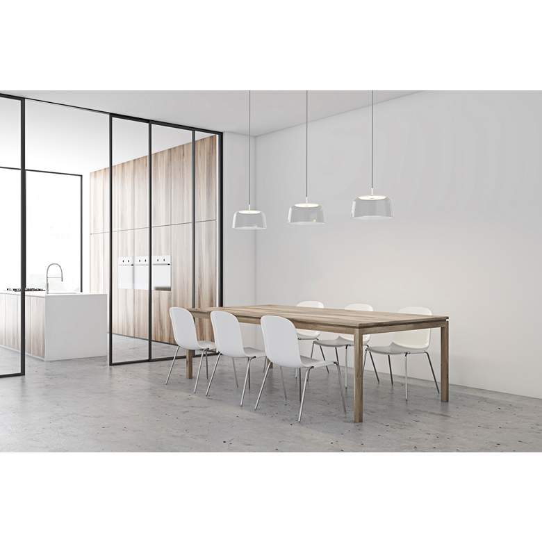 Image 1 Koncept Yurei 30" Wide Matte Black 3-Light LED Pendant in scene