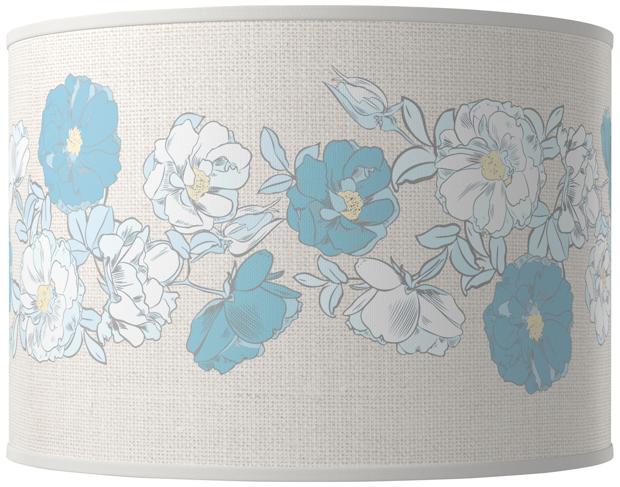 Color Plus Ovo 28 1/2" Rose Bouquet Shade Vast Sky Blue Table Lamp
