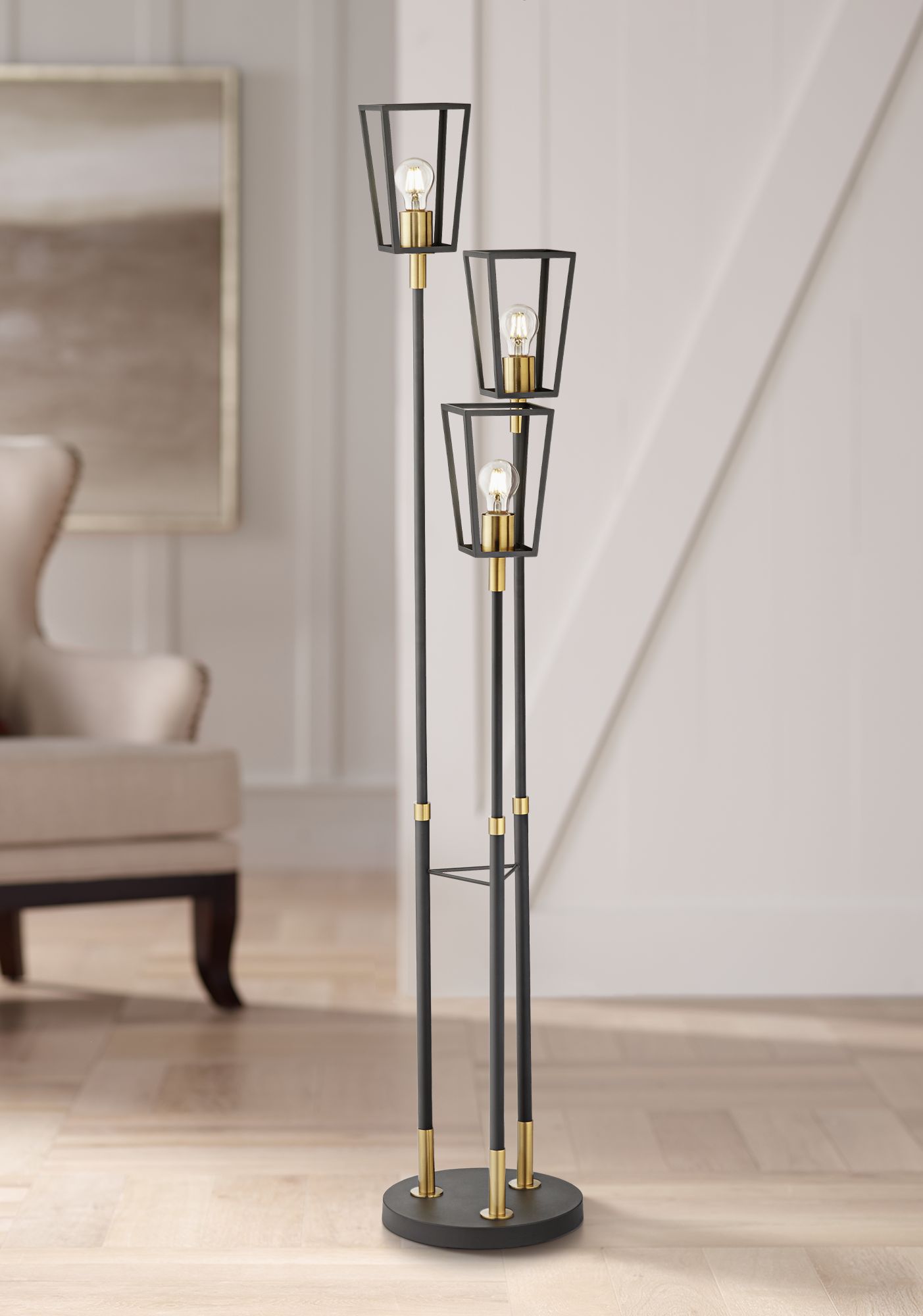 Black, Farmhouse, Torchiere, Floor Lamps Lamps Plus