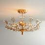 2_Vienna Full Spectrum Brielle 18 1/2" Brass and Crystal Ceiling Light in scene