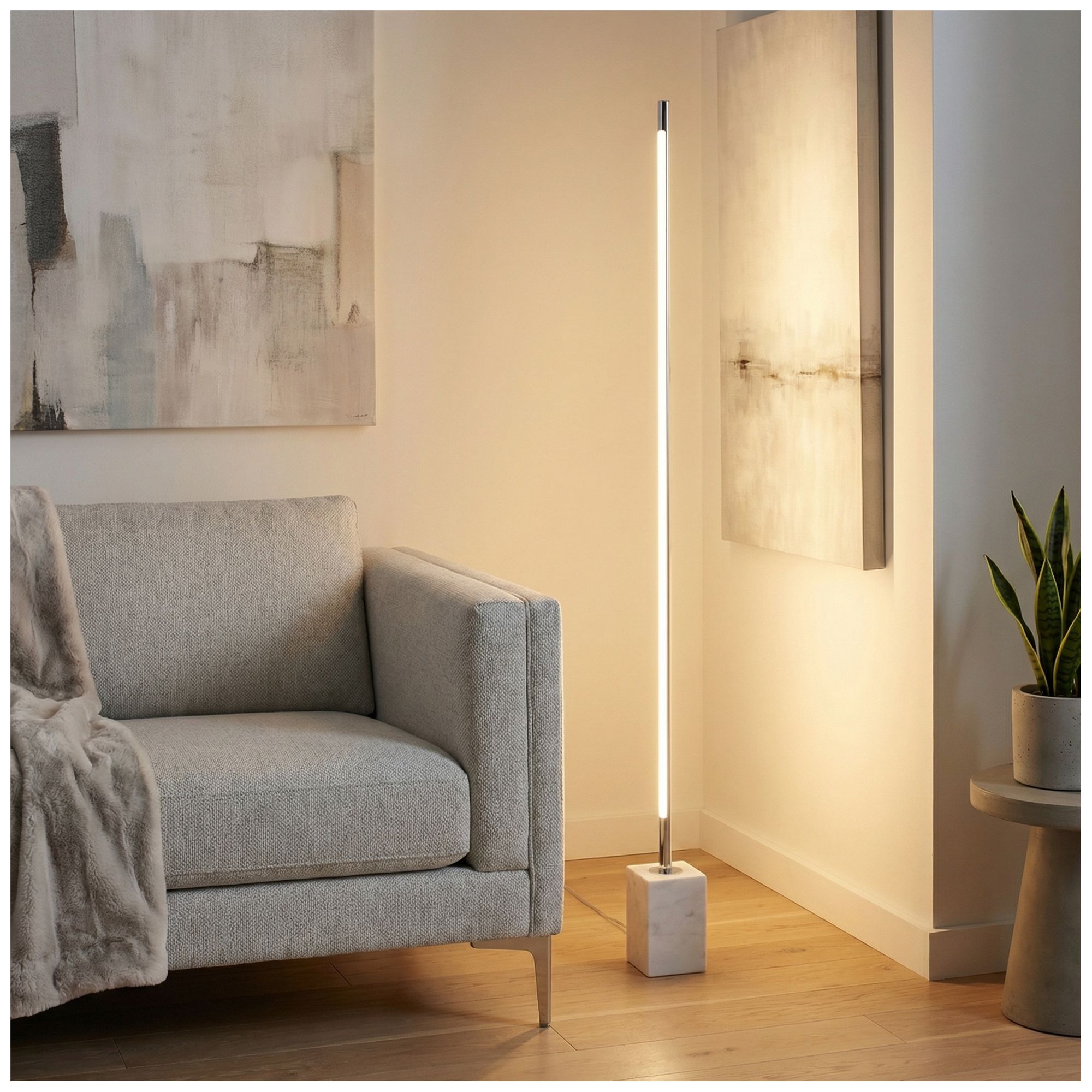Image 2 65.5" LED Floor Lamp with Marble Base more views