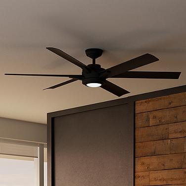 65" Casablanca Melia Matte Black LED Ceiling Fan