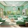 4_65" Cairo Flat White LED Smart Ceiling Fan more views