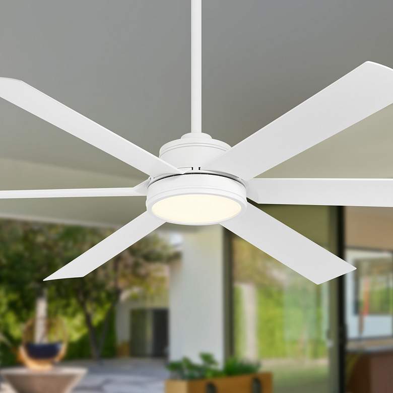 Image 5 65" Cairo Flat White LED Smart Ceiling Fan more views