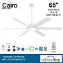6_65" Cairo Flat White LED Smart Ceiling Fan more views
